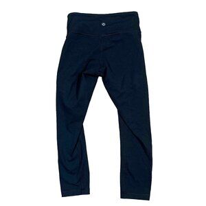 Lululemon Compression Reversible Low Rise Crop‎ 22" inseam - Black Leggings Sz 2
